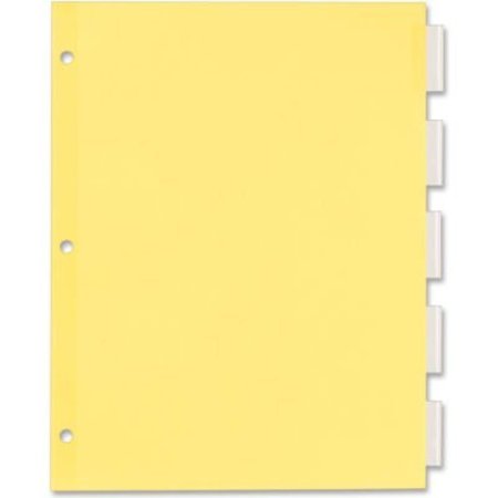 AVERY DENNISON Avery Office Essentials Economy Insertable Tab Divider, 8.5"x11", 5 Tabs, Buff/Clear 11466